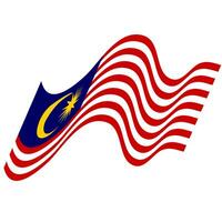 das Flagge von Malaysia. malaysisch Flagge. Bendera Malaysia. foto