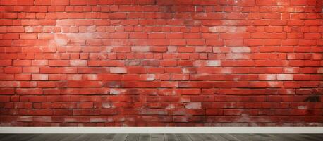 groß Backstein Mauer im rot Zimmer foto
