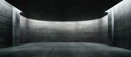 abstrakt ein dunkel leeren Beton Innere foto