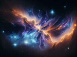 ätherisch kosmisch Schauspiel himmlisch Streifen das sternenklar Universum, generativ ai foto