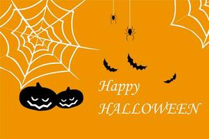 einstellen von Webseite Überschriften oder Banner Designs zum glücklich Halloween mit Fledermäuse, Netz usw. foto