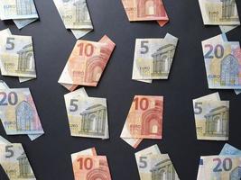 Wirtschaft und Geschäft mit europäischem Geld foto