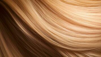schön gesund glänzend Haar Textur mit hervorgehoben Streifen. generativ ai foto