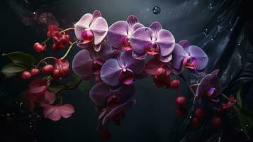 schön Blühen Orchidee Blumen foto