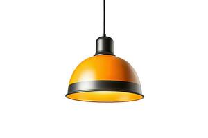 modern hängend Lampe isoliert auf Weiß Hintergrund. Idee zum Innere Design. generativ ai foto