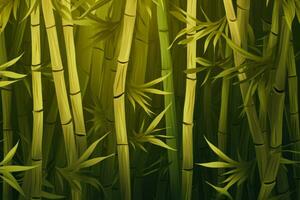 Bambus Vegetation Einkapselung ein ruhig Wald Ambiente. generieren ai foto