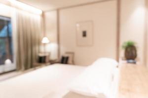 abstrakter Unschärfe-Luxushotel-Resort-Schlafzimmerinnenraum für Hintergrund foto