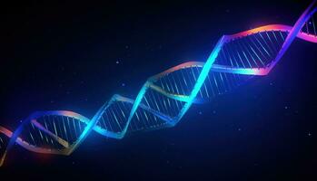 Mensch Struktur von DNA, forscht von Chromosomen. ai generiert. foto