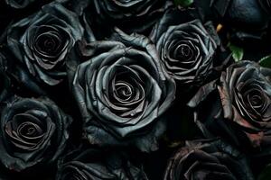 schwarz Rosen Textur Hintergrund generativ ai foto