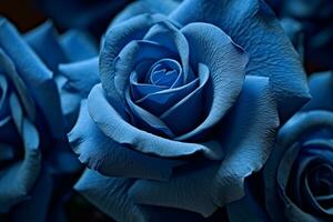 Blau Rose Textur Hintergrund generativ ai foto