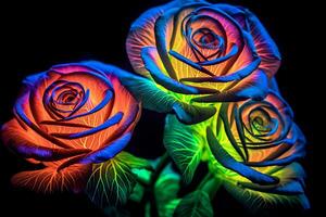 glühend Rose Textur Hintergrund generativ ai foto