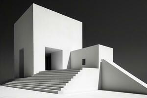 jenseitig minimalistisch die Architektur Design Foto generativ ai