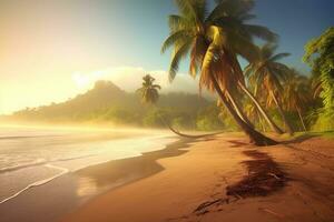 szenisch tropisch Strandlandschaft generativ ai foto