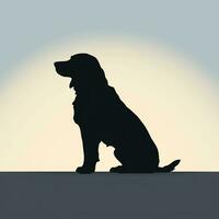 Hund Silhouette Grafik Illustration Hintergrund generativ ai foto