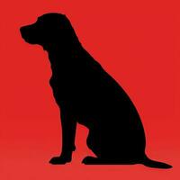 Hund Silhouette Grafik Illustration Hintergrund generativ ai foto