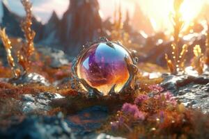 zauberhaft Magie Realismus 3d machen Hintergrund generativ ai foto