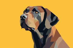 Labrador Hund Grafik Illustration isoliert auf ein Hintergrund generativ ai foto