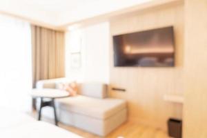 abstrakte Unschärfe und defokussiertes Hotel-Resort-Schlafzimmer für den Hintergrund