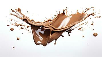 Schokolade Spritzen isoliert auf Weiß Hintergrund. generativ ai foto
