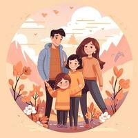 Urlaub Familie Illustration foto