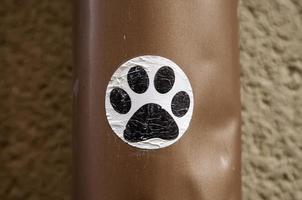 Hundepfote Fußabdruck Zeichen foto