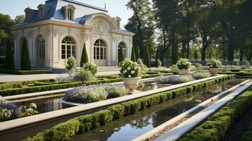 klassisch Französisch Garten Design foto