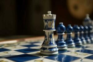 Schach Azulejo. generieren ai foto