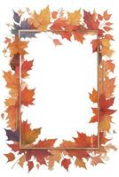 Herbst Hintergrund Rahmen mit rot Blätter Platz zum Text foto