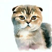 süß Katze Aquarell Gemälde kreativ ai Design. foto