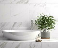 Pflanze im modern Badezimmer foto
