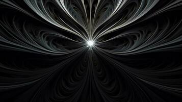 abstrakt fraktal Hintergrund im schwarz Ton Farbe . generativ ai foto