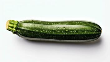 organisch Grün Zucchini isoliert auf ein Weiß Hintergrund foto