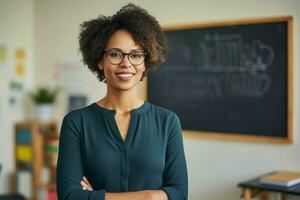 weiblich Lehrer Ausbildung. generieren ai foto