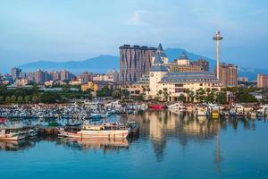 Landschaft von Fisherman's Wharf in Taipeh, Taiwan foto