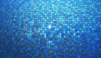 schimmernd Blau Mosaik Hintergrund zum Präsentationen ai generiert foto