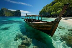 Andaman Meere Charme, Patong Strand, langen Schwanz Boote, Luxus Kreuzfahrt bilden idyllisch Landschaft ai generiert foto