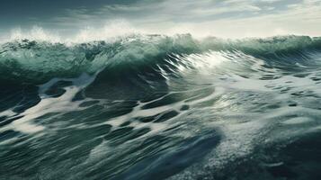 abstrakt Welle auf Wasser und Natur Hintergrund ai generiert foto