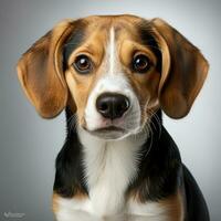 süß braun schwarz und Weiß Beagle ai foto