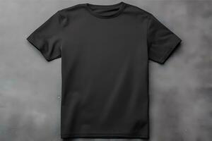 einfach schwarz T-Shirt Attrappe, Lehrmodell, Simulation foto