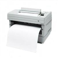 Drucker Weiß Papier Ries isoliert auf Weiß Hintergrund. ai generativ foto