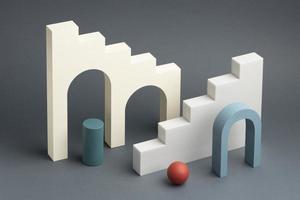 abstrakte 3D-Design-Elemente-Anordnung