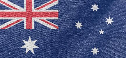 Australien Flagge Stoff Baumwolle Material breit Flagge Hintergrund foto