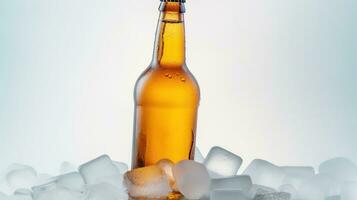 genießen das eisig Wesen von Bier infundiert mit das Ausruhen von Frost. generativ ai foto
