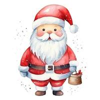 süß Aquarell Santa claus isoliert foto