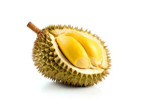 Durian isoliert auf Weiß Hintergrund ai generiert foto