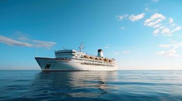 ein groß Tourist Liner im Ozean foto