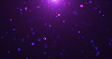 abstrakt Hintergrund von lila leuchtend Partikel und Bokeh Punkte von festlich Energie Magie foto