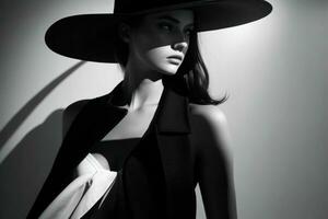 Mode Modell- Frau mit schwer Schatten. Profi Foto