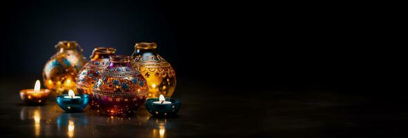 Licht Dekoration zum Diwali Urlaub foto