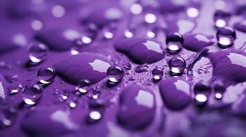 generativ ai, Lavendel Farbe. Textur von Licht violett lila Gel mit Tropfen und Wellen auf Sanft Hintergrund. Flüssigkeit Schönheit Produkt Nahansicht foto